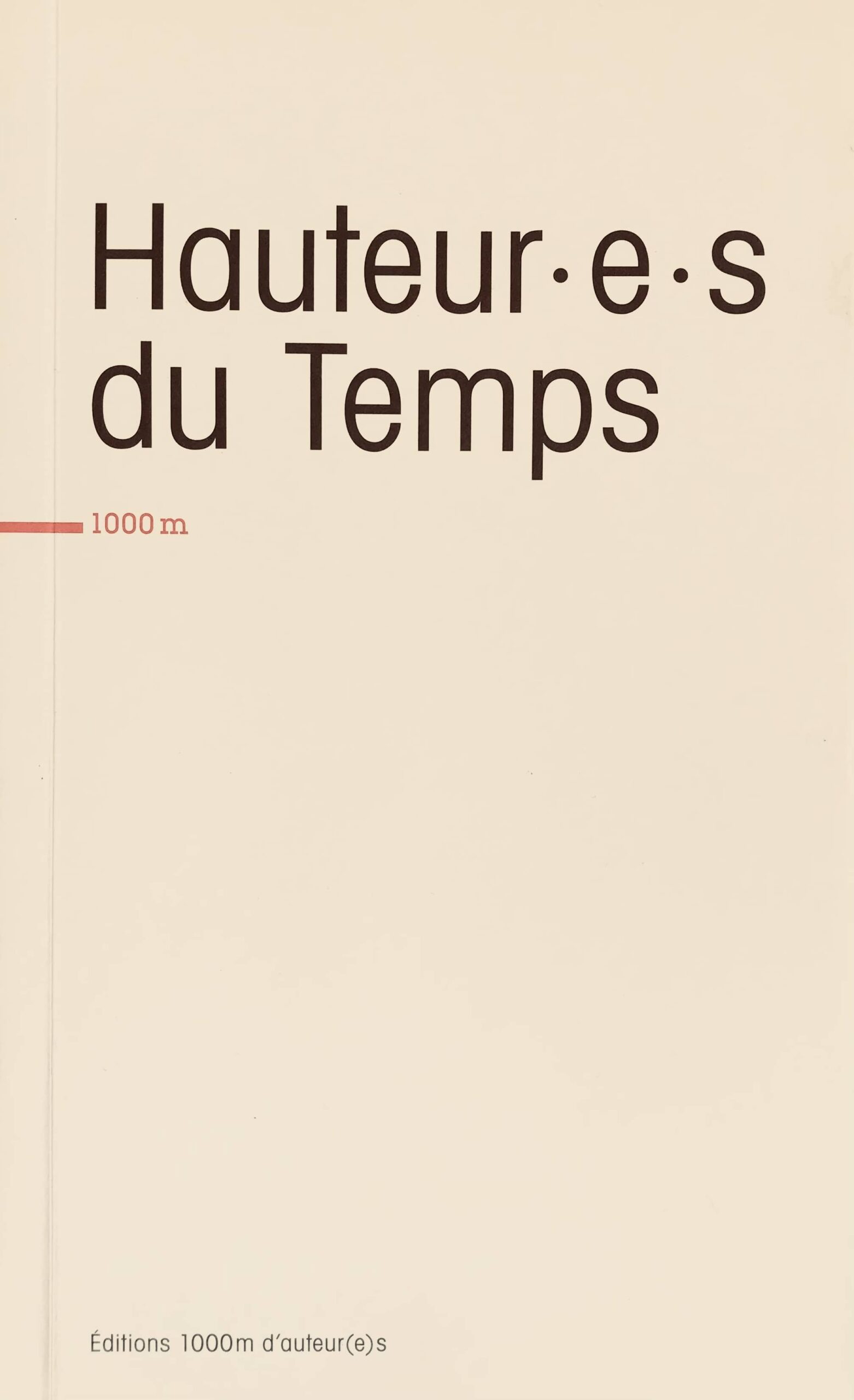 Hauteur.e.s du Temps